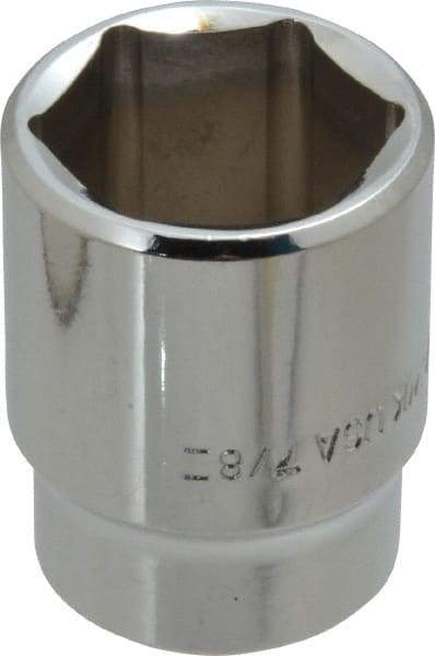 Blackhawk by Proto - 7/8", 1/2" Drive, Standard Hand Socket - 6 Points, 1-1/2" OAL, Chrome Finish - Benchmark Tooling