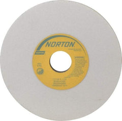 Norton - 7" Diam x 1-1/4" Hole x 3/8" Thick, K Hardness, 60 Grit Surface Grinding Wheel - Aluminum Oxide, Type 1, Medium Grade, 3,600 Max RPM, Vitrified Bond, No Recess - Benchmark Tooling