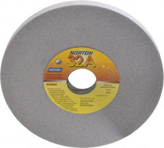 Norton - 7" Diam x 1-1/4" Hole x 1/2" Thick, K Hardness, 80 Grit Surface Grinding Wheel - Aluminum Oxide, Type 1, Medium Grade, 3,600 Max RPM, Vitrified Bond, No Recess - Benchmark Tooling