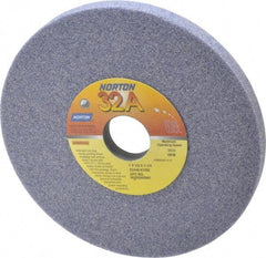 Norton - 7" Diam x 1-1/4" Hole x 1/2" Thick, K Hardness, 46 Grit Surface Grinding Wheel - Aluminum Oxide, Type 1, Coarse Grade, 3,600 Max RPM, Vitrified Bond, No Recess - Benchmark Tooling
