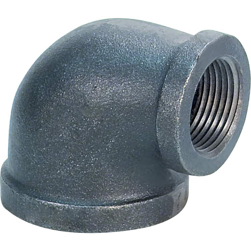 Black Pipe Fittings; Fitting Type: Reducing Elbow; Fitting Size: 1-1/2″ x 3/4″; Material: Malleable Iron; Finish: Black; Fitting Shape: 90 ™ Elbow; Thread Standard: NPT; Connection Type: Threaded; Lead Free: No; Standards: ™ASME ™B1.2.1; ASME ™B16.3; ™U