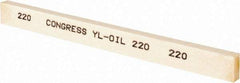 Made in USA - 220 Grit Aluminum Oxide Rectangular Polishing Stone - Very Fine Grade, 1/2" Wide x 6" Long x 1/4" Thick, Oil Filled - Benchmark Tooling