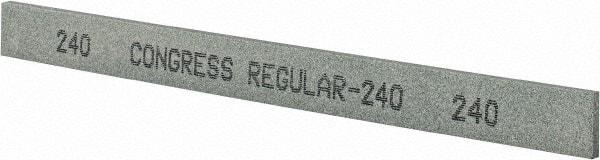 Made in USA - 240 Grit Silicon Carbide Rectangular Polishing Stone - Very Fine Grade, 1/2" Wide x 6" Long x 1/8" Thick - Benchmark Tooling