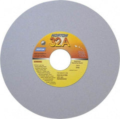 Norton - 7" Diam x 1-1/4" Hole x 1/4" Thick, K Hardness, 120 Grit Surface Grinding Wheel - Aluminum Oxide, Type 1, Fine Grade, 3,600 Max RPM, Vitrified Bond, No Recess - Benchmark Tooling