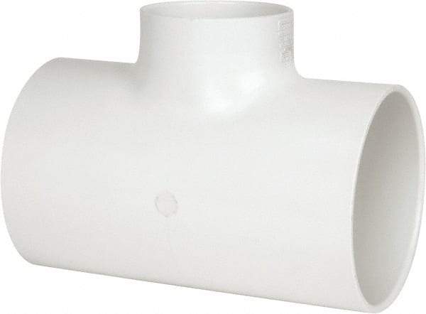 Value Collection - 6 x 6 x 4" PVC Plastic Pipe Reducing Tee - Schedule 40, All Slip End Connections - Benchmark Tooling