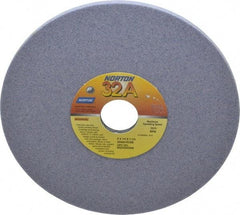 Norton - 8" Diam x 1-1/4" Hole x 1/4" Thick, K Hardness, 60 Grit Surface Grinding Wheel - Aluminum Oxide, Type 1, Medium Grade, 3,600 Max RPM, Vitrified Bond, No Recess - Benchmark Tooling