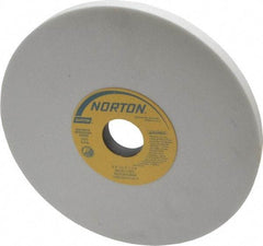 Norton - 8" Diam x 1-1/4" Hole x 1/2" Thick, I Hardness, 80 Grit Surface Grinding Wheel - Aluminum Oxide, Type 1, Medium Grade, 3,600 Max RPM, Vitrified Bond, No Recess - Benchmark Tooling