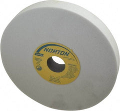 Norton - 8" Diam x 1-1/4" Hole x 1" Thick, I Hardness, 60 Grit Surface Grinding Wheel - Aluminum Oxide, Type 1, Medium Grade, 3,600 Max RPM, Vitrified Bond, No Recess - Benchmark Tooling