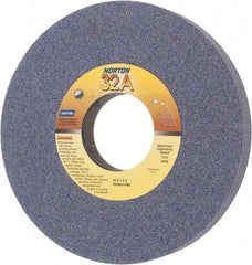 Norton - 10" Diam x 3" Hole x 1" Thick, L Hardness, 60 Grit Surface Grinding Wheel - Aluminum Oxide, Type 1, Medium Grade, 2,485 Max RPM, Vitrified Bond, No Recess - Benchmark Tooling