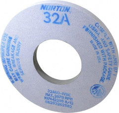 Norton - 12" Diam x 5" Hole x 1" Thick, I Hardness, 60 Grit Surface Grinding Wheel - Aluminum Oxide, Type 1, Medium Grade, 2,070 Max RPM, Vitrified Bond, No Recess - Benchmark Tooling