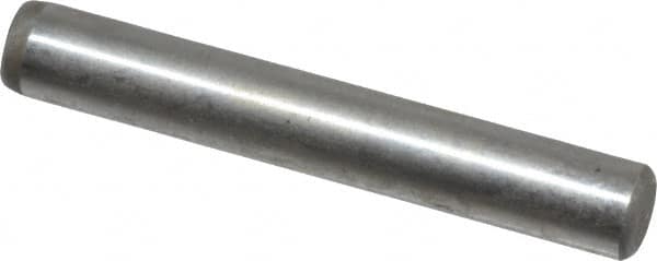 Value Collection - 3/16" Diam x 1-1/4" Pin Length Grade 8 Alloy Steel Standard Dowel Pin - C 50-58 Hardness, 7,200 Lb Breaking Strength, 1 Beveled & 1 Rounded End - Benchmark Tooling