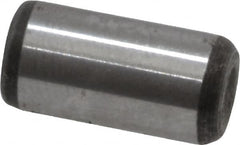 Value Collection - 1/4" Diam x 1/2" Pin Length Grade 8 Alloy Steel Standard Dowel Pin - C 50-58 Hardness, 12,800 Lb Breaking Strength, 1 Beveled & 1 Rounded End - Benchmark Tooling