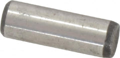 Value Collection - 1/4" Diam x 3/4" Pin Length Grade 8 Alloy Steel Standard Dowel Pin - C 50-58 Hardness, 12,800 Lb Breaking Strength, 1 Beveled & 1 Rounded End - Benchmark Tooling