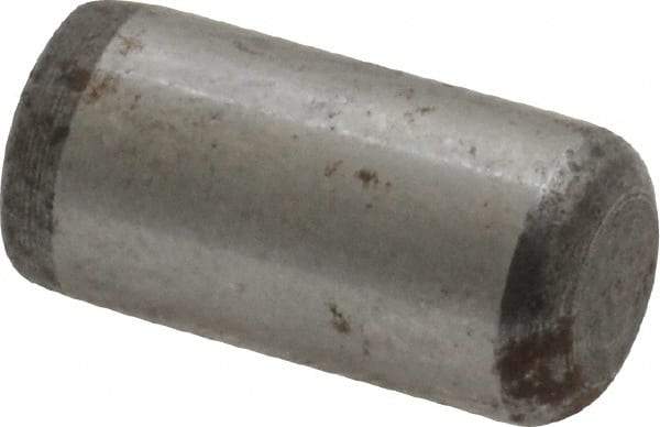 Value Collection - 5/16" Diam x 5/8" Pin Length Grade 8 Alloy Steel Standard Dowel Pin - C 50-58 Hardness, 20,000 Lb Breaking Strength, 1 Beveled & 1 Rounded End - Benchmark Tooling