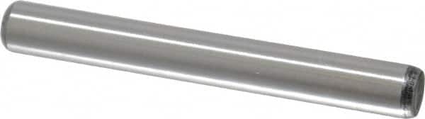 Value Collection - 5/16" Diam x 2-1/2" Pin Length Grade 8 Alloy Steel Standard Dowel Pin - C 50-58 Hardness, 20,000 Lb Breaking Strength, 1 Beveled & 1 Rounded End - Benchmark Tooling