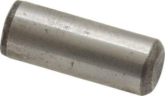 Value Collection - 3/8" Diam x 1" Pin Length Grade 8 Alloy Steel Standard Dowel Pin - C 50-58 Hardness, 28,700 Lb Breaking Strength, 1 Beveled & 1 Rounded End - Benchmark Tooling