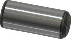 Value Collection - 7/16" Diam x 1" Pin Length Grade 8 Alloy Steel Standard Dowel Pin - C 50-58 Hardness, 39,100 Lb Breaking Strength, 1 Beveled & 1 Rounded End - Benchmark Tooling