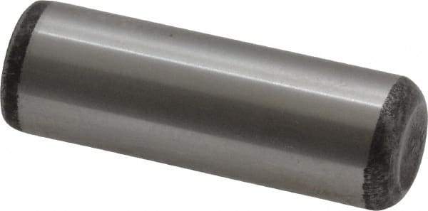 Value Collection - 1/2" Diam x 1-1/2" Pin Length Grade 8 Alloy Steel Standard Dowel Pin - C 50-58 Hardness, 51,000 Lb Breaking Strength, 1 Beveled & 1 Rounded End - Benchmark Tooling