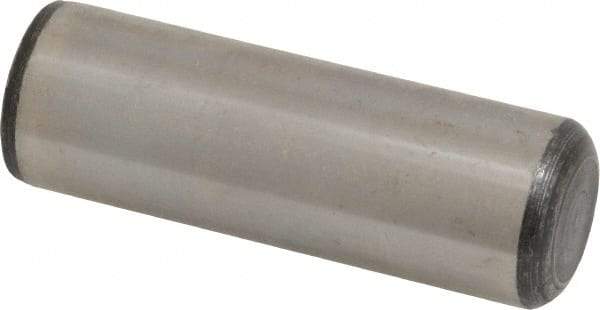 Value Collection - 1" Diam x 3" Pin Length Grade 8 Alloy Steel Standard Dowel Pin - C 50-58 Hardness, 204,000 Lb Breaking Strength, 1 Beveled & 1 Rounded End - Benchmark Tooling