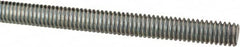 Made in USA - 5/16-18 UNC (Coarse), 3' Long, Low Carbon Steel Threaded Rod - Zinc-Plated Finish, Right Hand Thread - Benchmark Tooling