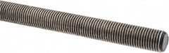 Made in USA - 3/8-24 UNF (Fine), 3' Long, Stainless Steel Threaded Rod - Right Hand Thread - Benchmark Tooling