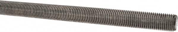 Made in USA - 7/16-20 UNF (Fine), 3' Long, Stainless Steel Threaded Rod - Right Hand Thread - Benchmark Tooling