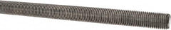 Made in USA - 7/16-20 UNF (Fine), 3' Long, Stainless Steel Threaded Rod - Right Hand Thread - Benchmark Tooling