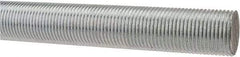 Made in USA - 3/4-16 UNF (Fine), 3' Long, Low Carbon Steel Threaded Rod - Zinc-Plated Finish, Right Hand Thread - Benchmark Tooling