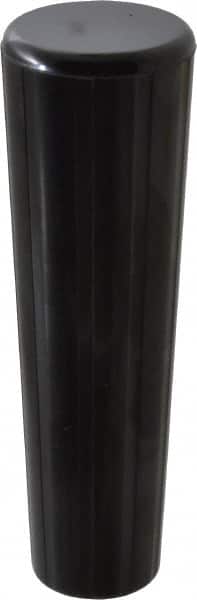 Gibraltar - 1/2-13 Hole, 1-1/32" Deep Hole, Phenolic, Female Insert Fluted Tapered Knob - 4-3/8 OAL, 1" Base Diam, Black, 1-3/8" Head Diam - Benchmark Tooling
