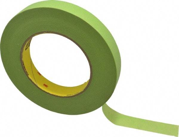 3M - 3/4" Wide x 60 Yd Long Green Paper Masking Tape - Series 401+/233+, 6.7 mil Thick, 25 In/Lb Tensile Strength - Benchmark Tooling