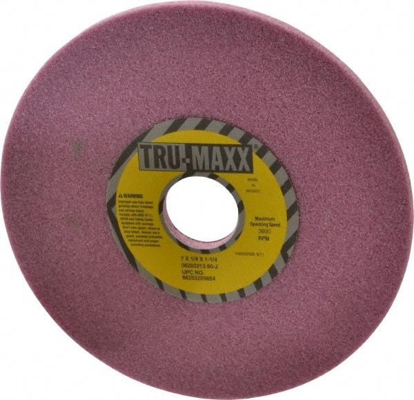 Tru-Maxx - 7" Diam x 1-1/4" Hole x 1/4" Thick, I Hardness, 46 Grit Surface Grinding Wheel - Aluminum Oxide, Type 1, Coarse Grade, 3,600 Max RPM, Vitrified Bond, No Recess - Benchmark Tooling