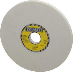 Tru-Maxx - 8" Diam x 1-1/4" Hole x 1/2" Thick, K Hardness, 80 Grit Surface Grinding Wheel - Aluminum Oxide, Type 1, Medium Grade, 3,600 Max RPM, Vitrified Bond, No Recess - Benchmark Tooling