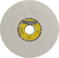 Tru-Maxx - 8" Diam x 1-1/4" Hole x 1/4" Thick, K Hardness, 120 Grit Surface Grinding Wheel - Aluminum Oxide, Type 1, Fine Grade, 3,600 Max RPM, Vitrified Bond, No Recess - Benchmark Tooling