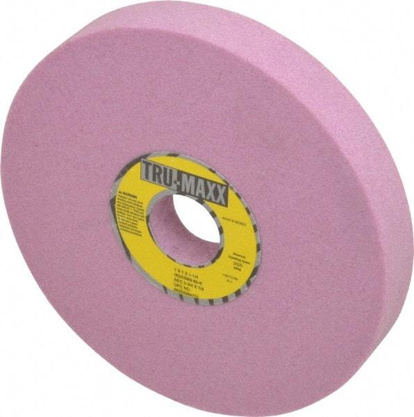 Tru-Maxx - 7" Diam x 1-1/4" Hole x 1" Thick, K Hardness, 60 Grit Surface Grinding Wheel - Aluminum Oxide, Type 5, Medium Grade, 3,600 Max RPM, Vitrified Bond, One-Side Recess - Benchmark Tooling
