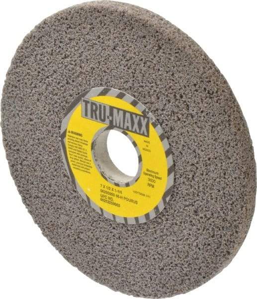 Tru-Maxx - 7" Diam x 1-1/4" Hole x 1/2" Thick, H Hardness, 46 Grit Surface Grinding Wheel - Aluminum Oxide, Type 1, Coarse Grade, 3,600 Max RPM, Vitrified Bond, No Recess - Benchmark Tooling
