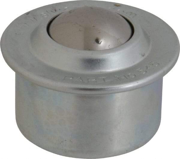 SKF - Round, Carbon Steel Ball Transfer - 19mm Mount Height, 1,210 Lb. Capacity - Benchmark Tooling