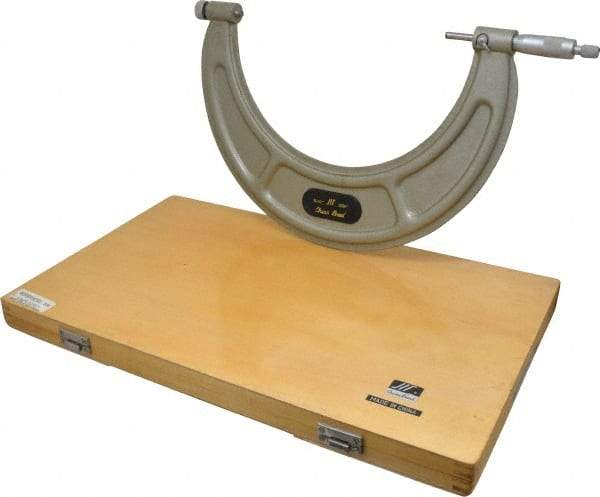 Value Collection - 9 to 10" Range, 0.0001" Graduation, Mechanical Outside Micrometer - Ratchet Stop Thimble - Benchmark Tooling