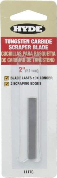 Hyde Tools - Solid Carbide 2-Edge Scraper Replacement Blade - 5-7/8" Blade Length x 2" Blade Width, For 10610 - Benchmark Tooling