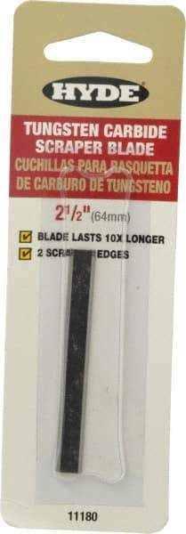 Hyde Tools - Solid Carbide 2-Edge Scraper Replacement Blade - 5-7/8" Blade Length x 2-1/2" Blade Width, For 10620 - Benchmark Tooling