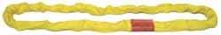Lift-All - 16' Long x 2-1/8" Wide, 13,200 Lb Vertical Capacity, Polyester Web Sling - 10,600 Lb Choker Capacity, 1-3/8" Diam Chain, Red - Benchmark Tooling