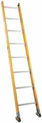 Made in USA - 8' High, Type IA Rating, Fiberglass Extension Ladder - Benchmark Tooling