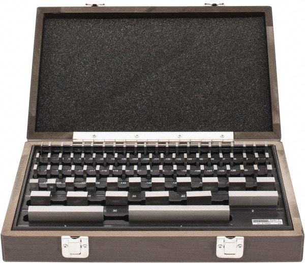SPI - 81 Piece, 0.05 to 4", Economy Grade, Steel Gage Block Set - Rectangular, 0.00005" Tolerance - Benchmark Tooling
