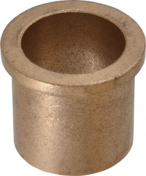 Boston Gear - 1-1/4" Inside x 1-1/2" Outside Diam, Oil Impregnated Bronze Sleeve Bearing - 1-3/4" Flange Outside Diam, 3/16" Flange Thickness, 1-1/2" OAL - Benchmark Tooling