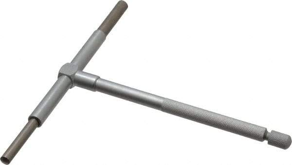 Value Collection - 3-1/2 to 6 Inch, 5.85 Inch Overall Length, Telescoping Gage - 5 Inch Long Handle, Hardened Tool Steel, Satin Chrome Finish - Benchmark Tooling