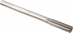 Alvord Polk - 47/64" High Speed Steel 8 Flute Chucking Reamer - Straight Flute, 5/8" Straight Shank, 2-1/2" Flute Length, 9-1/2" OAL - Benchmark Tooling