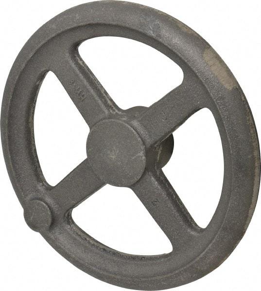 Morton Machine Works - 8", 4 Spoke Straight Handwheel - 1.9" Hub, Cast Iron, Plain Finish - Benchmark Tooling
