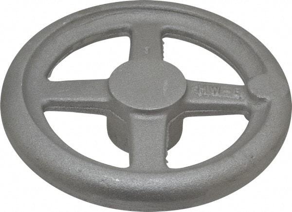 Morton Machine Works - 6", 4 Spoke Straight Handwheel - 1.6" Hub, Aluminum, Plain Finish - Benchmark Tooling