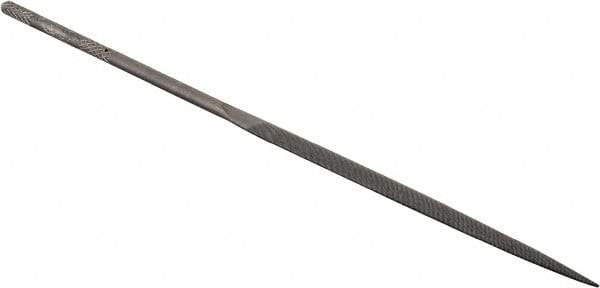 Grobet - 5-1/2" Needle Precision Swiss Pattern Marking File - Round Handle - Benchmark Tooling