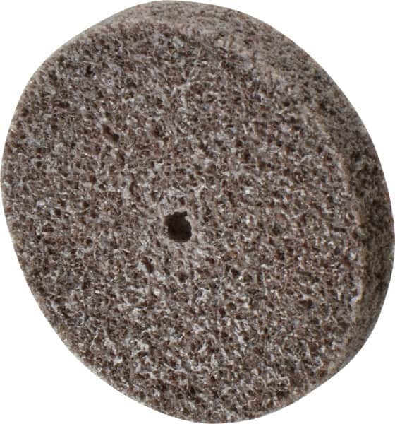 3M - 1-1/2" Diam, 1/4" Face Width, 1/8" Center Hole, Fine Grade, Aluminum Oxide Deburring Wheel - Unitized, Medium Density 5 Grade, 30,100 RPM - Benchmark Tooling