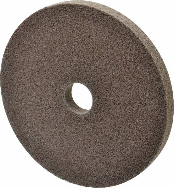 3M - 6" Diam, 1/2" Face Width, 1" Center Hole, Fine Grade, Aluminum Oxide Deburring Wheel - Unitized, Medium Density 5 Grade, 7,500 RPM - Benchmark Tooling